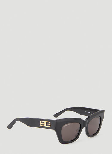 Balenciaga Rive D形框太阳镜 黑 bal0249143