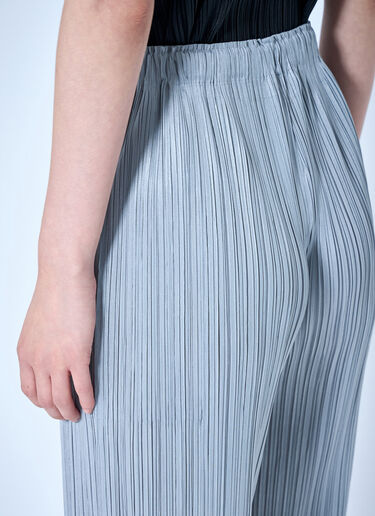 Pleats Please Issey Miyake Pleated Wide-Leg Trousers Grey plp0264010
