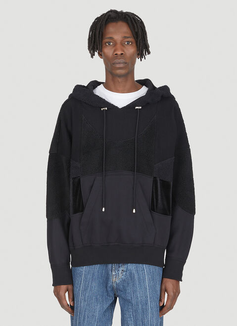 The Elder Statesman Upcycled Crochet Hooded Sweatshirt Green tes0150001