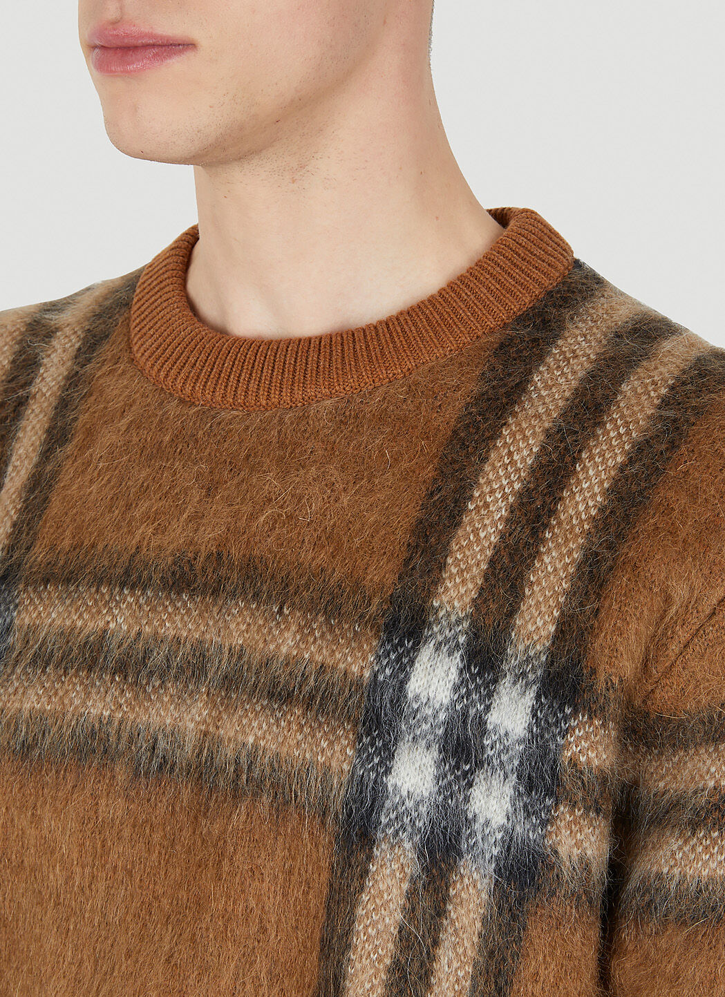 Burberry sweater mens brown 2025