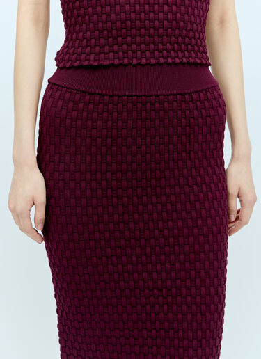 Dries Van Noten Tiffany Midi Skirt Burgundy dvn0256034