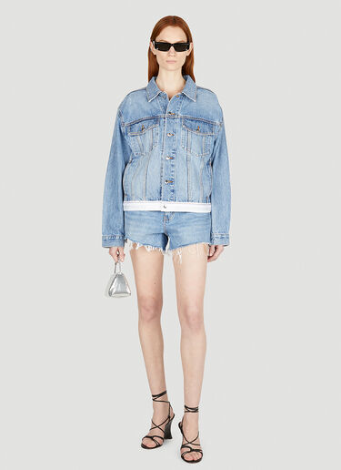 Alexander Wang Denim Trucker Jacket Blue awg0251035