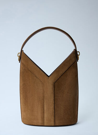 Saint Laurent Y トップハンドル バケットバッグ ブラウン sla0263098