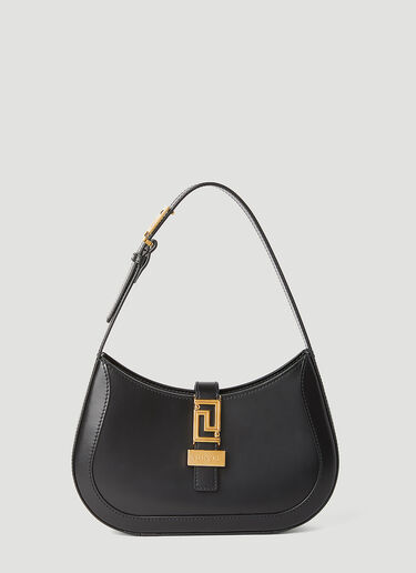 Versace Greca Goddess Small Hobo Bag Black ver0255028