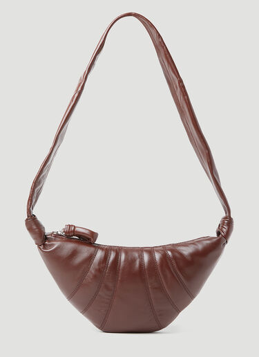 Lemaire Small Croissant Shoulder Bag Burgundy lem0254018