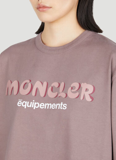 Logo Print T-Shirt Moncler Salehe Bembury Logo Print T-Shirt Purple msb0254003