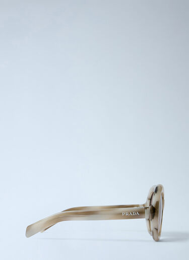 LN-CC® - Prada: PR D08SU Round Sunglasses - Beige Prada PR D08SU Round Sunglasses Beige lpr0366005