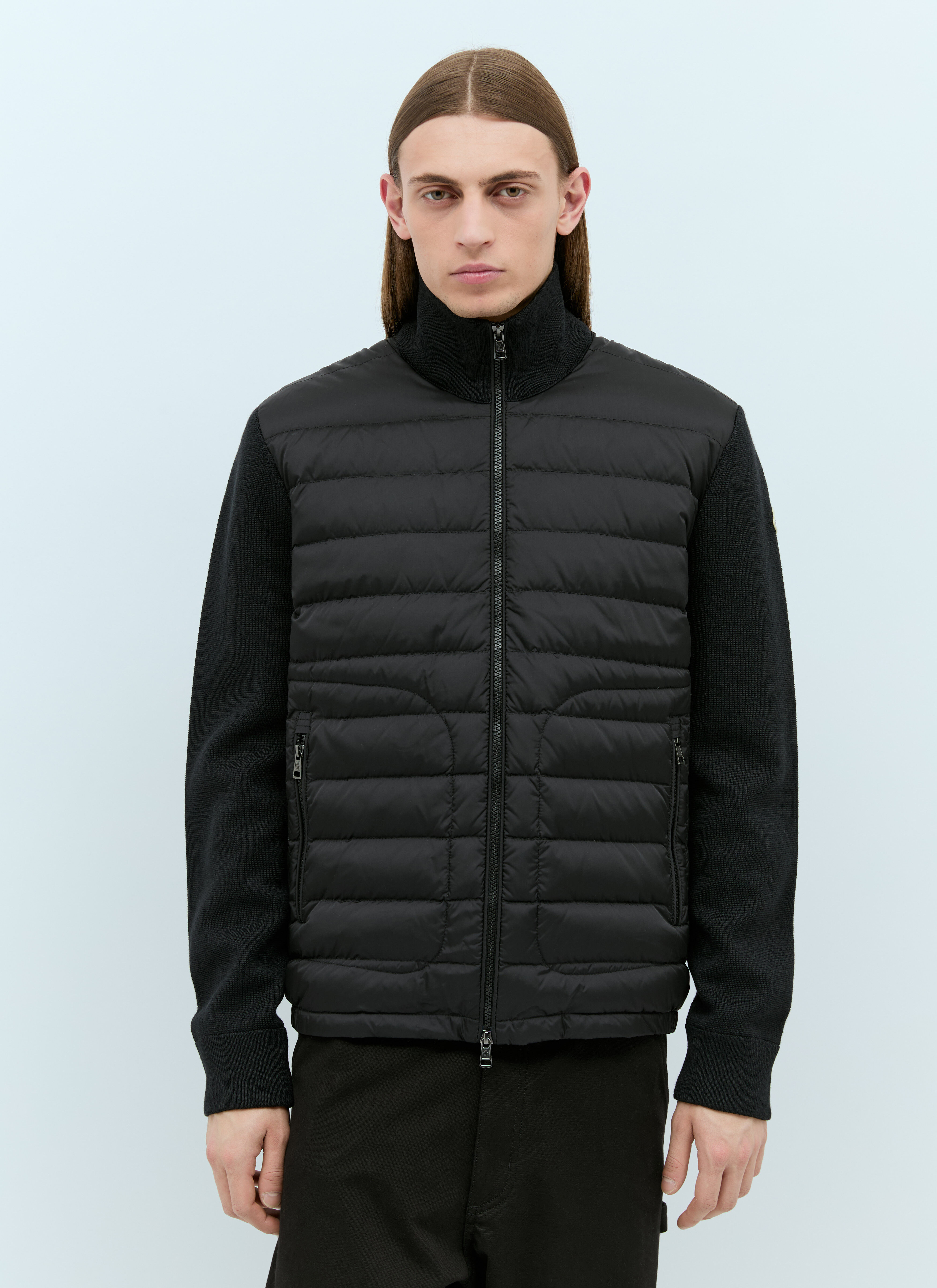 人気ブランドの新作 Moncler LN-CC® | Black in Cardigan Zip-Up Padded Men's' ダウンジャケット