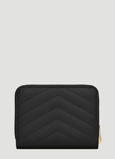 Saint Laurent Matelassé Compact Wallet Black sla0247148