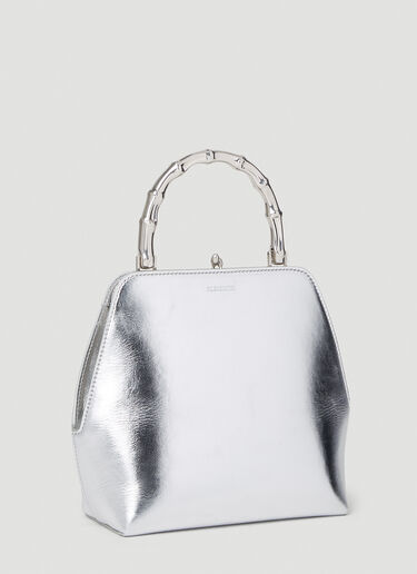 Jil Sander Goji Square Tote Bag Silver jil0253018