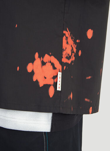 Marni Dyed Short Sleeve Check Shirt Black mni0146064