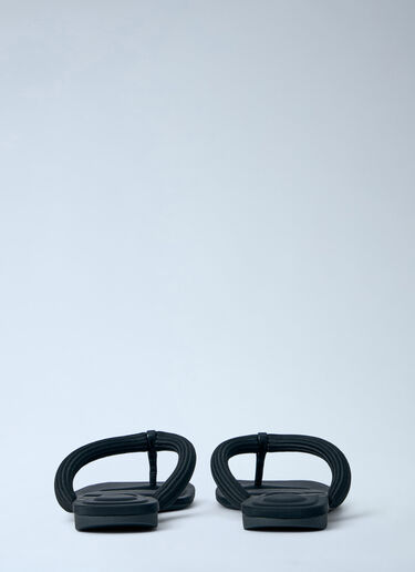 Alexander Wang Jenna Tubular Flat Thong Sandals Black awg0264015