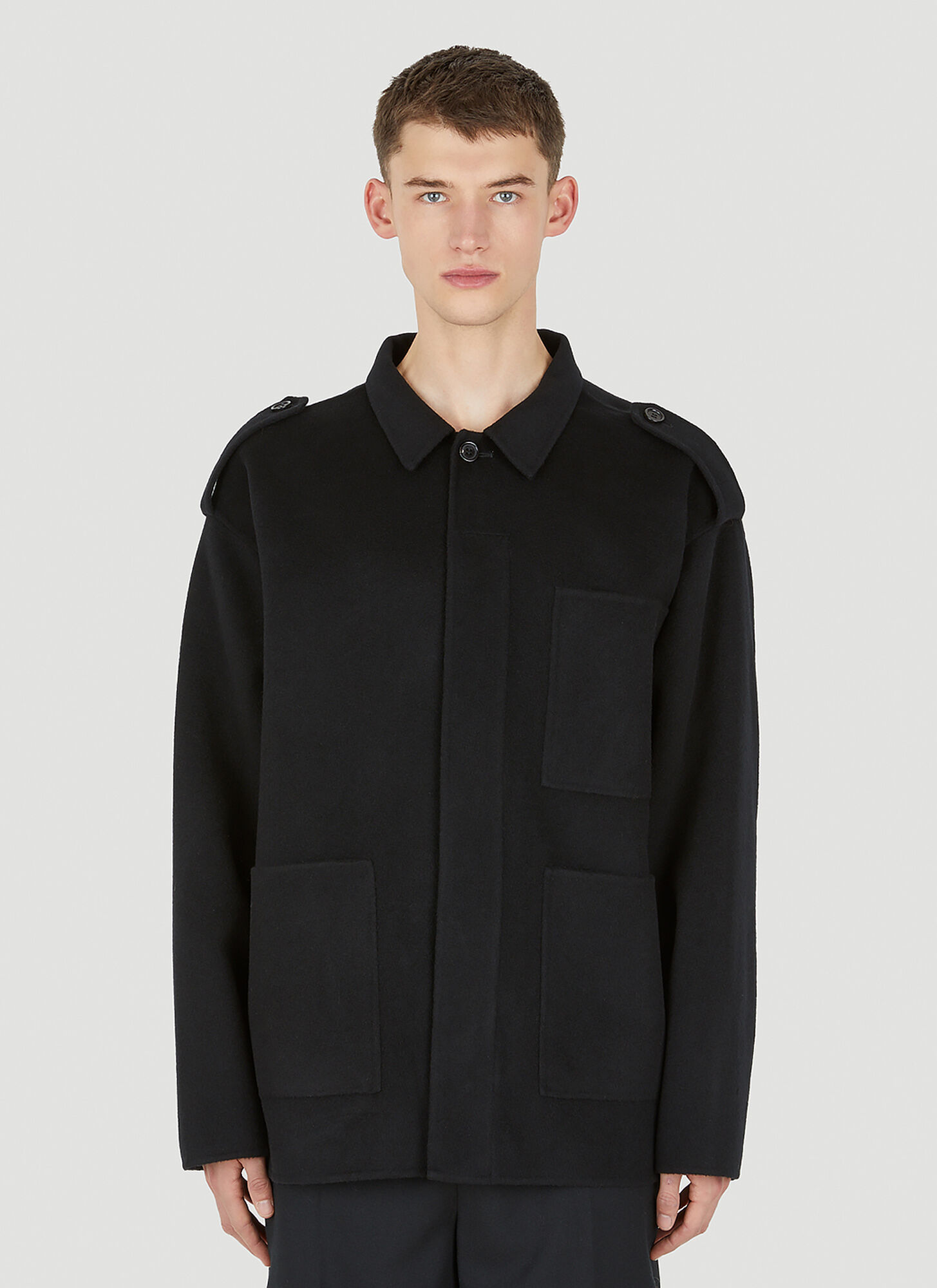 Acne Studios Crinkled Lambskin Jacket In Black