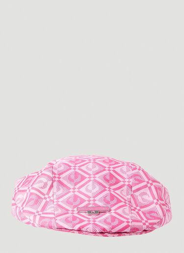 Marine Serre Moon Diamant Beret Pink mrs0352002