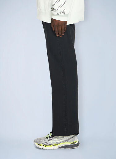 LN-CC® - Off-White: Half Arrow Slim Relaxed Pants - Black Off-White Half Arrow Slim Relaxed Pants Black ofw0164455