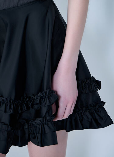 Duchesse Nylon Mini Frill Circle Skirt GANNI Duchesse Nylon Mini Frill Circle Skirt Black gan0263024