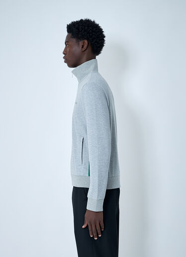 Gucci Web Motif Zip-Up Sweatshirt Light Grey guc0161014