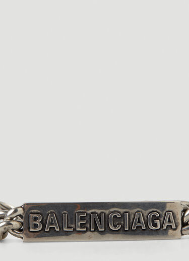 Balenciaga 로고 플레이트 브레이슬릿 실버 bal0347010