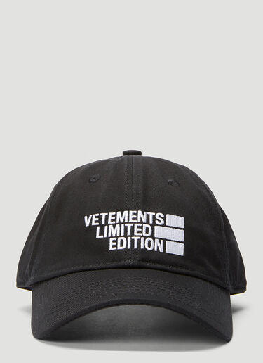 Vetements Logo Limited Edition Baseball Cap Black vet0343002