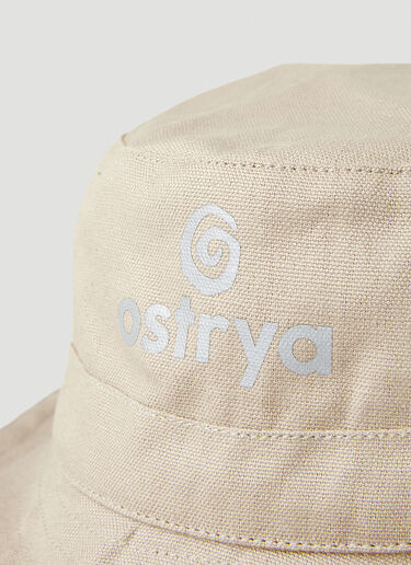 Ostrya Otis Logo Print Bucket Hat Beige ost0148024