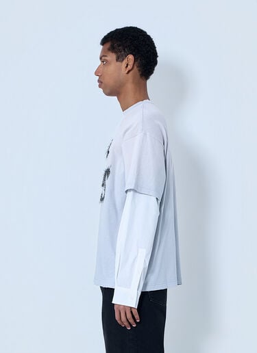 Acne Studios Layered Logo T-Shirt Grey acn0163018