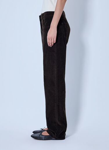 LN-CC® - The Row: Frava Cotton-Corduroy Mid-Rise Straight-Leg Pants - Brown The Row Frava Cotton-Corduroy Mid-Rise Straight-Leg Pants Brown row0265006