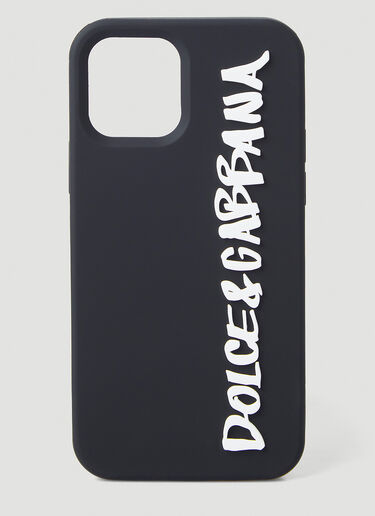 Dolce & Gabbana Logo Print iPhone 12 Pro Max Case Black dol0145030