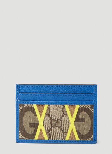 Rhombus Print Card Holder Gucci Rhombus Print Card Holder Blue guc0152147
