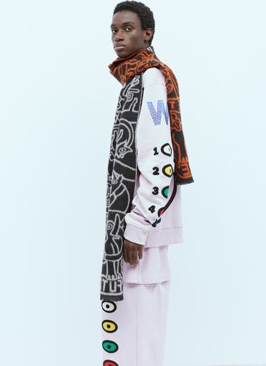 New Eyes Wool Scarf Walter Van Beirendonck New Eyes Wool Scarf Orange wlt0154015