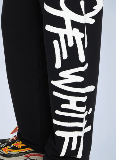 LN-CC® - Off-White: Spray Logo Sweatpant - Black Off-White Spray Logo Sweatpant Black ofw0164203