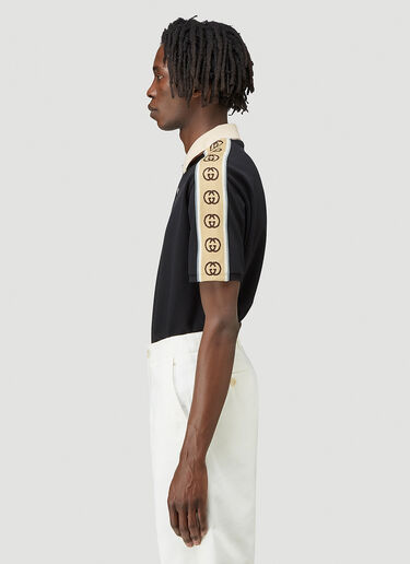 Gucci Interlocking G Stripe Polo Shirt Black guc0143019