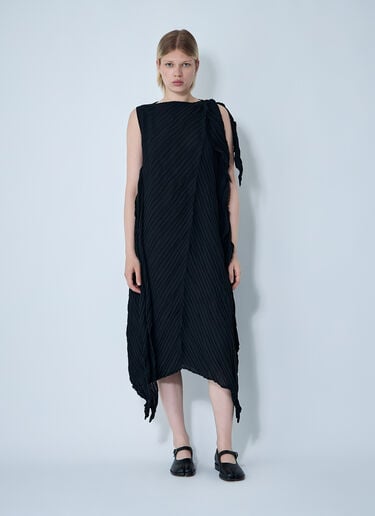 Issey Miyake Wrinkled And Twisted Dress Black ism0261002