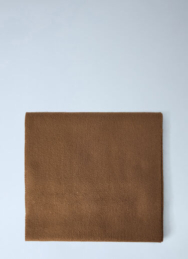 Max Mara Embroidered Fringe Wool Scarf Brown max0265092