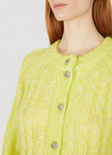 GANNI Cable Knit Sweater Green gan0248016