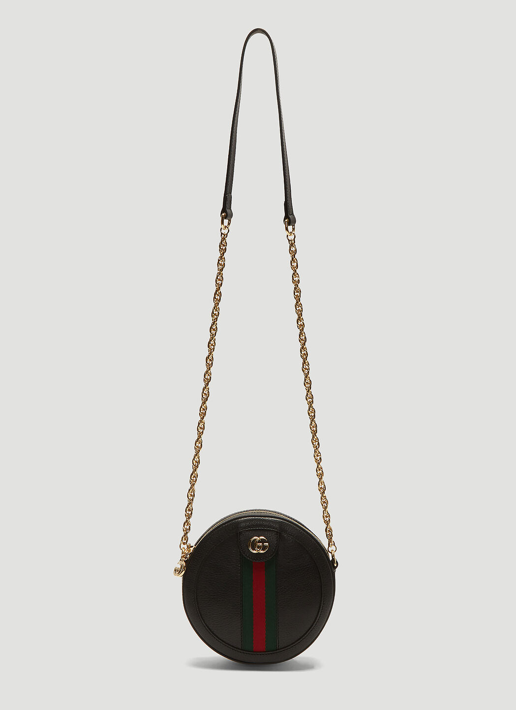 Gucci Ophidia Round Crossbody Bag in Black LN CC