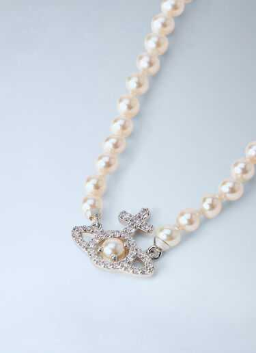 LN-CC® - Vivienne Westwood: Olympia Pearl Necklace - Silver Vivienne Westwood Olympia Pearl Necklace Silver vvw0366035