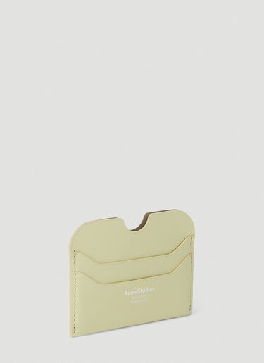 Acne Studios Logo Print Card Holder Green acn0152060