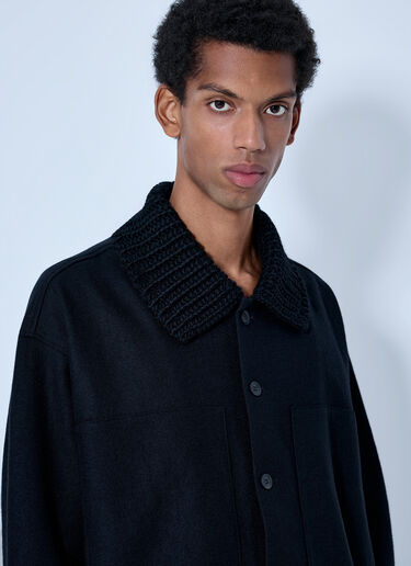 LN-CC® - Yohji Yamamoto: Rib Detail Blouson - Black Yohji Yamamoto Rib Detail Blouson Black yoy0165010
