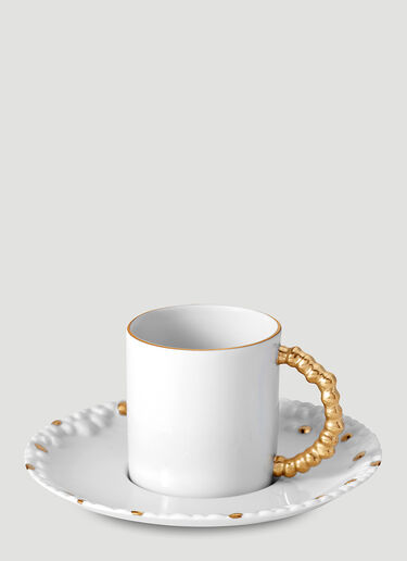 L'Objet Mojave Espresso Cup And Saucer White wps0670237