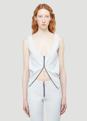 Lourdes Zip-Up Vest Top Grey lou0242005