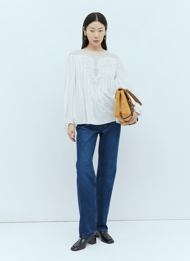 Chloé Embellished Blouse White chl0255024