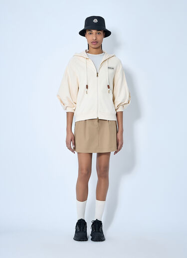 Moncler Pleated Mini Skirt Beige mon0260016