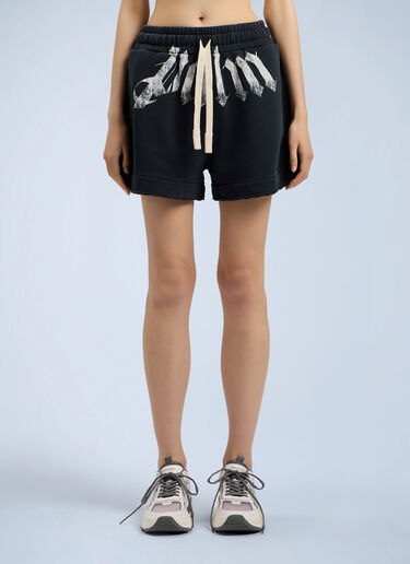 Palm Angels Big Waist Logo Sweatshorts Black pma0264184