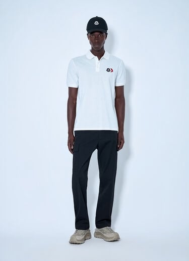 Moncler Piqué Polo Shirt with Logo Embroidery Beige mon0165008