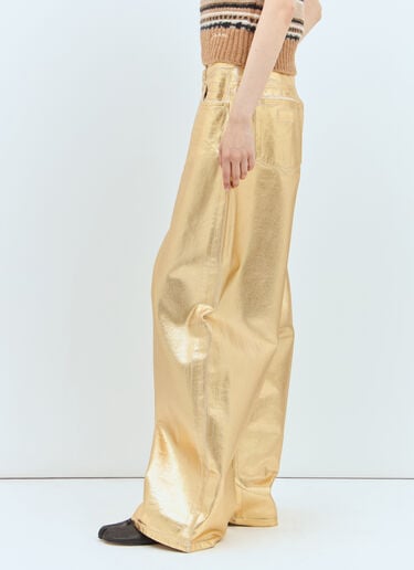 Foil Wide Jeans GANNI Foil Wide Jeans Gold gan0257008