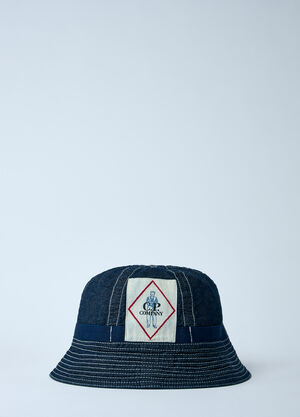 C.P. Company 3/1 Denim Bucket Hat Purple pco0158007