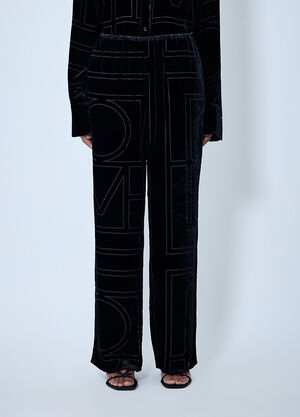 TOTEME Monogram Pants Black tot0263025