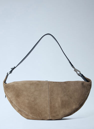 Quiver Clip Suede Shoulder Bag Lemaire Quiver Clip Suede Shoulder Bag Beige lem0264036