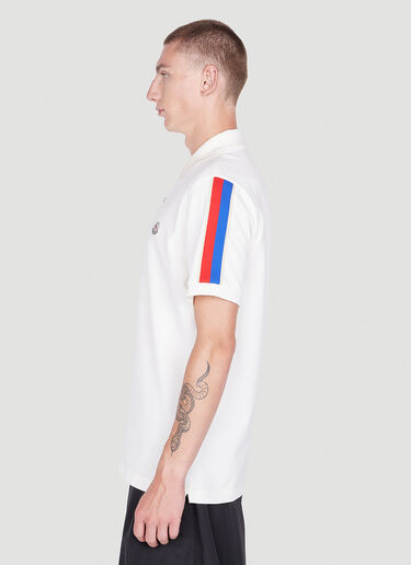 Moncler Logo Patch Polo Shirt White mon0152001