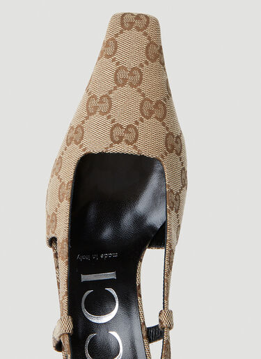 Gucci GG Slingback Pump Heels Beige guc0253106